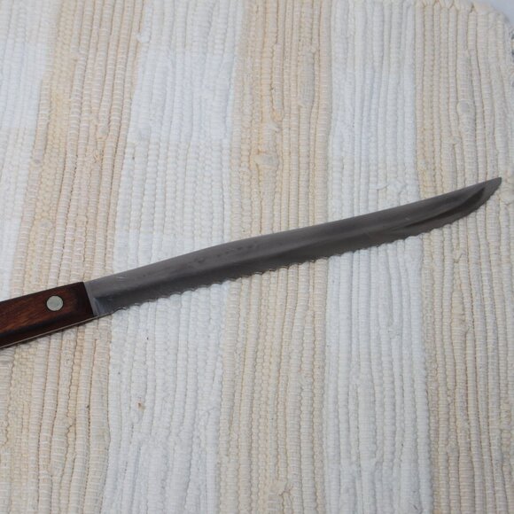 VTG FLINT ARROWHEAD STAINLESS WAVERLY EDGE SERRATED CUTTING STEAK KNIFE 8" BLADE - Picture 11 of 14